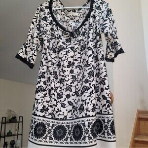 Dress, Black and White Pattern
